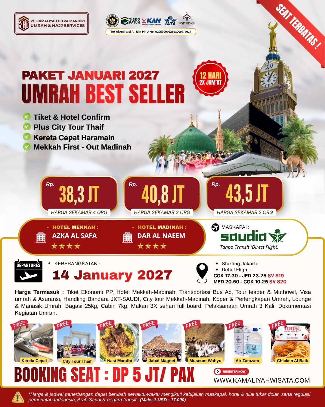 Paket Januari 2027 | Umrah Best Seller