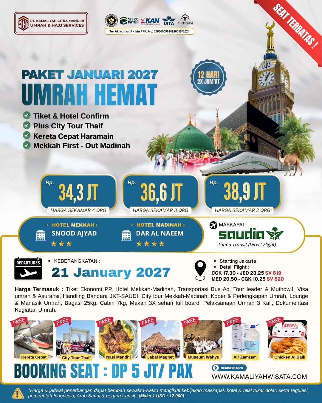 Paket Januari 2027 | Umrah Hemat