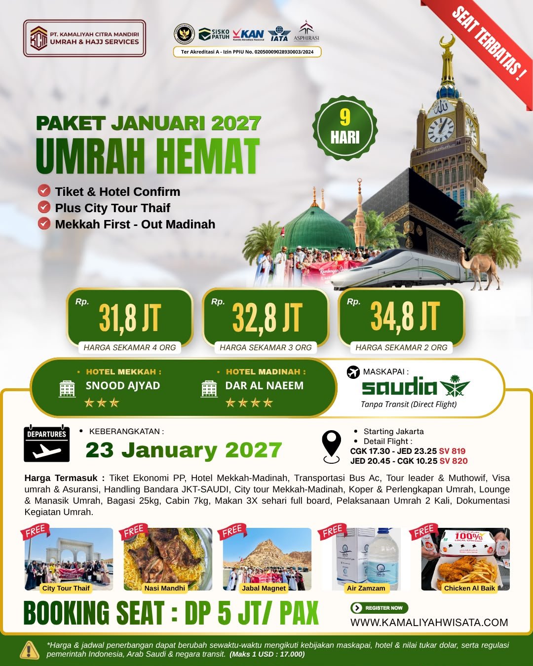 Paket Januari 2027 | Umrah Hemat